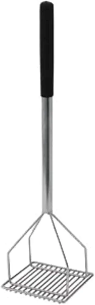 Winco 5.25-Inch by 24-Inch Square Potato Masher, Poly Propylene Handle