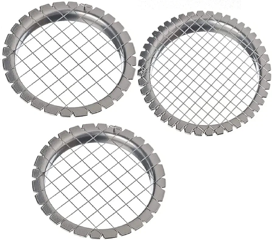 3 PCS 2+1 Egg Chopper Hard Boiled Egg Slicers Fruit Salads Cutter Potato Cutter Egg Choper Hard Boiled Egg Slicers Fruit Cube - Pack of 3 (1 - grid 0.2 & 2-0.3 inch)