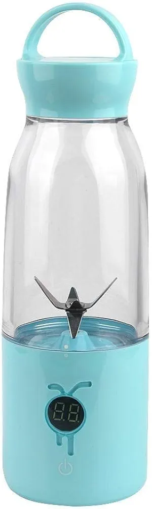 Portable Blender Cordless Mini Personal Blender Small Smoothie Blender Fruit Juicer Mixer - Home Outdoor Travel Office -Rechargeable,Color: Blue