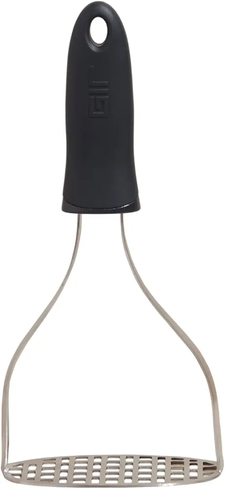 GIR: Get It Right Potato Stainless Steel Masher, Perforated, Black