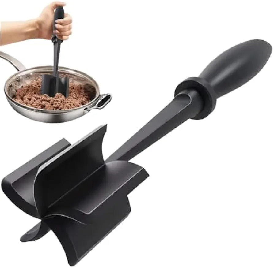 Meat Chopper, Heat Resistant Meat Masher for Hamburger, Ground Beef Smasher, Hamburger Chopper Utensil