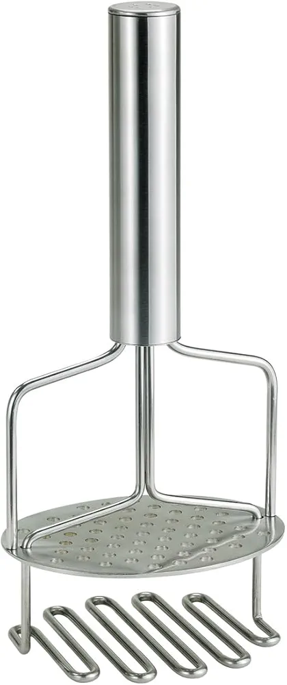 HIC Kitchen Dual-Action Potato Masher and Ricer, 18/8 Stainless Steel, Wire Masher with Built-In Ricer Disc