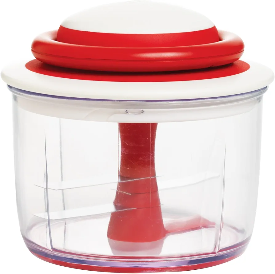 Chef'n 102-239-005 VeggiChop Hand-Powered Food Chopper, Set of 1, Cherry