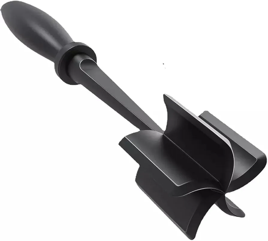 Meat Chopper, Potato Masher, Professional Multi-functional Heat Resistant Smasher Kitchen Tool Black