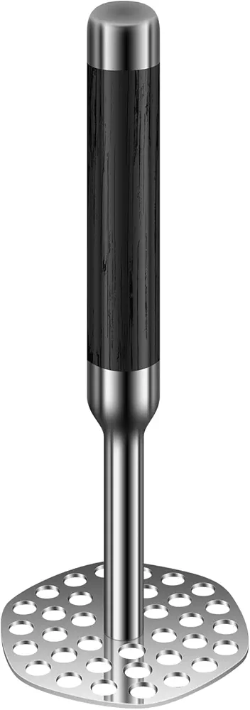 Potato Masher 316 Stainless Steel, Heavy Duty Masher Kitchen Tool & Mashed Potato Masher, Hand Potatoes Masher for Potatoes, Tomatoes, Avocados, Beans, Fruit & Vegetables (Short Handle-20cm)