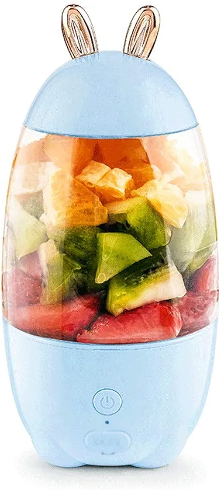 Portable Blender Cordless Personal Blender Juicer Mini Mixer Smoothie Blender with USB Rechargeable 300ml Home Sports Travel (A)