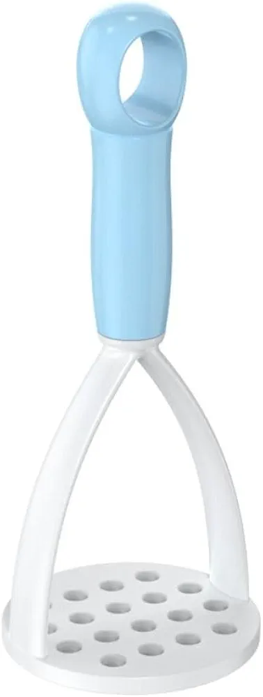 Potato Masher,Non-Scratch Nonstick Potato Pumpkin Ricer Smasher Kitchen Tools for Bean,Root Vegetables,Fruits,Baby Food,Avocado(Blue)