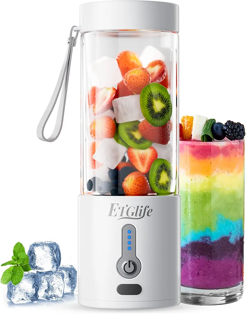 (2024 New) ETGlife Portable Blender for Shakes and Smoothies, 150W Porwerful Motor Personal Blender, USB C Fast Rechargeable Portable Blender with Power Display, Suitable for Office, GYM, Travel