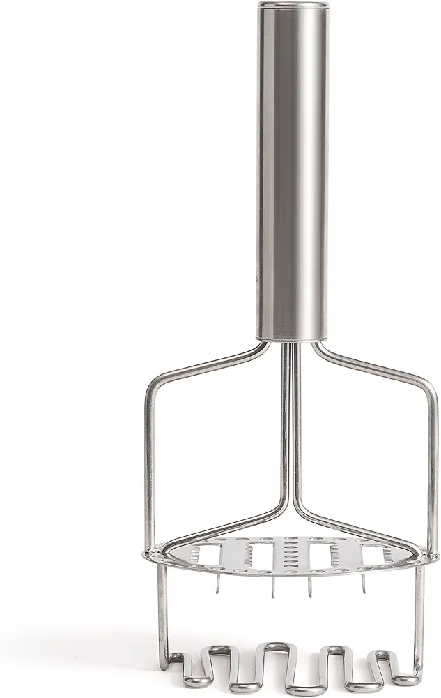 Fox Run Stainless Steel Potato Masher, 3 Level Tomato and Potato Masher, 9.25"