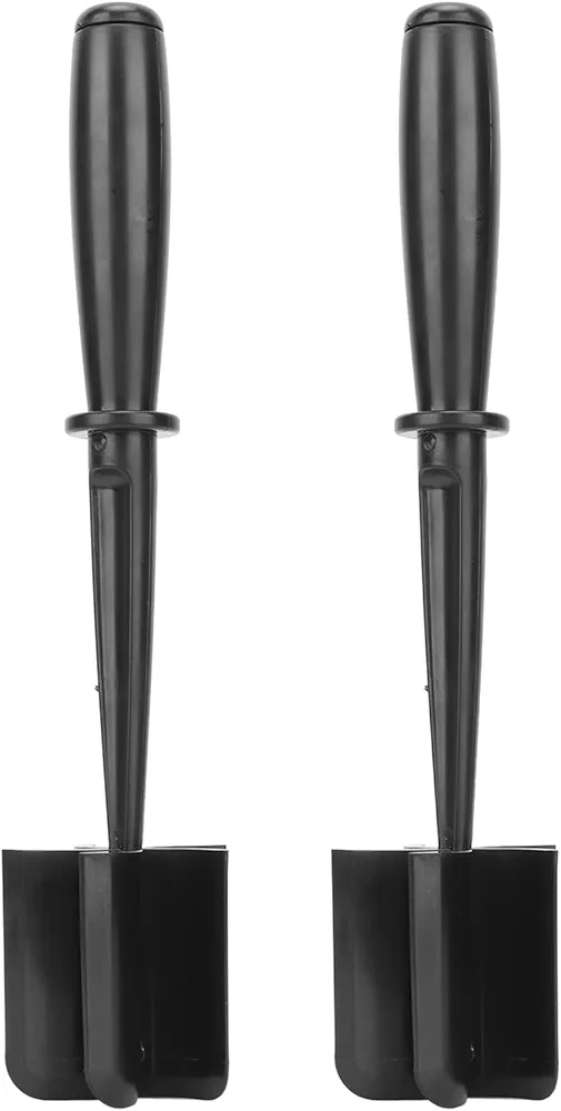 Meat Chopper Heat Resistant Ergonomic Handle Nylon Ground Beef Masher for Chicken Potato Hamburger Black 2pcs