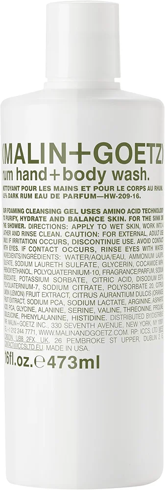Malin + Goetz Essential Hand + Body Wash—purifying, hydrating hand + body wash for men + women. for all skin types, even sensitive. No stripping or irritation. Cruelty-free & vegan