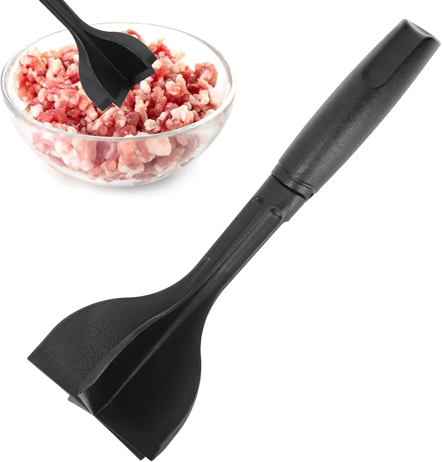 Meat Chopper, Heat Resistant Meat Masher Non Stick Nylon Meat Chopper for Ground Beef, Hamburger Meat, Potato Masher