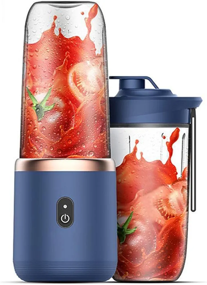 Personal Blender for Shakes and Smoothies with Travel Cup and Lid, Juices, Baby Food, Portable Blender & Food Processo (Robin Blue)