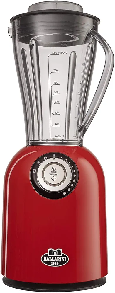 Ballarini Tesoro Countertop Blender - Cherry Red, Made in Italy