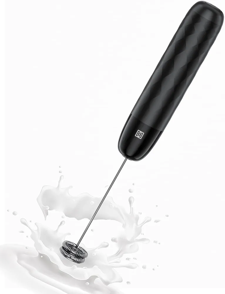 Maestri House Rechargeable Milk Frother, Handheld Electric Foam Maker Waterproof Detachable Stainless Steel Whisk Drink Mixer Foamer Mini Blender for Matcha, Lattes, Cappuccino, No Stand