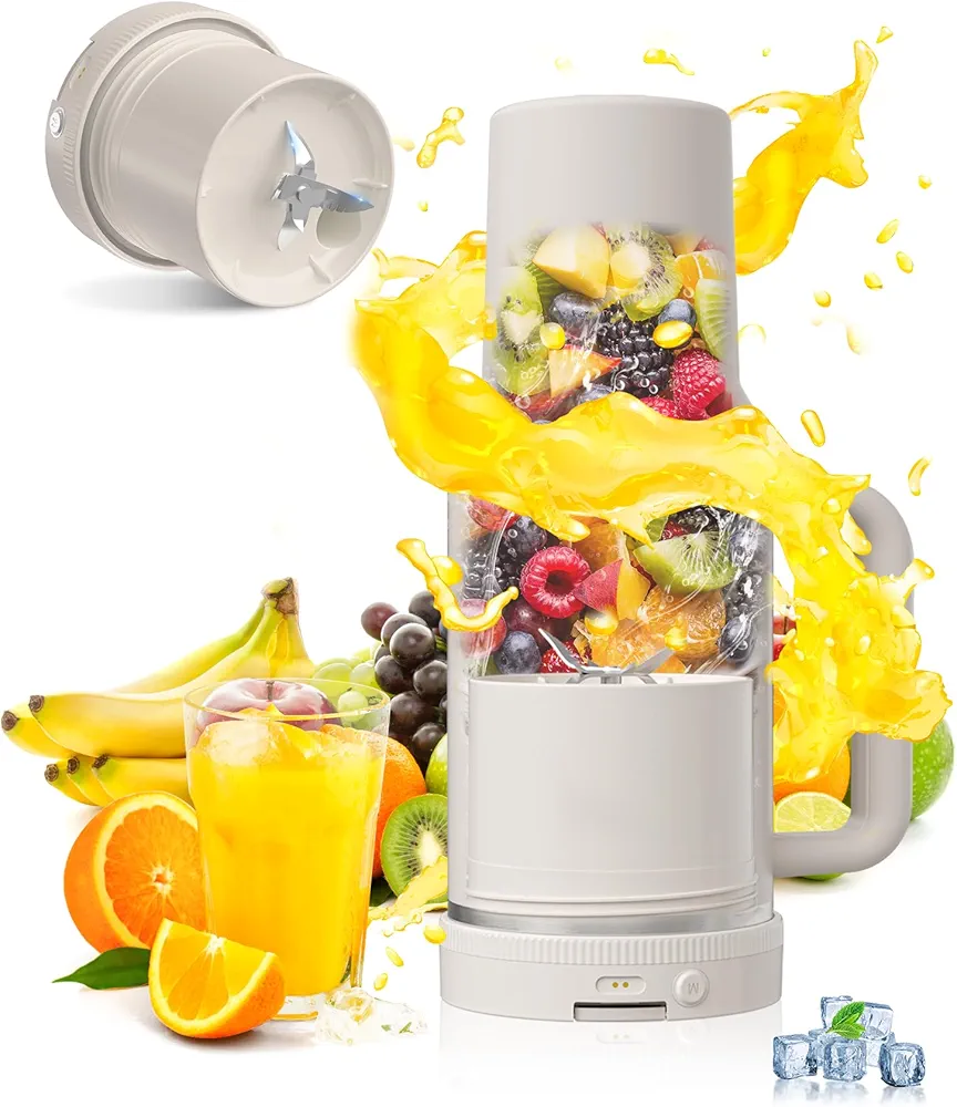 Portable Blender Lid fits for Stanley 40 oz Adventure Quencher & Quencher H2.0 FlowState Tumblers – Turn Your Tumbler into a High-Speed Personal Blender | Cordless, Rechargeable, Leak-Proof