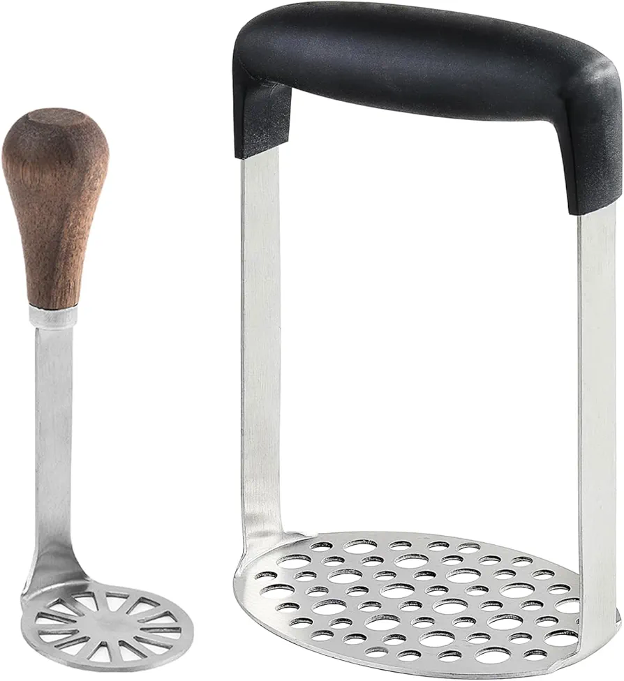 Potato Mashers Stainless Steel Mashed Potatoes Cooking Tools Set for Mashed Potatoes, Jam, Vegetables, Fruits Baby Food Masher