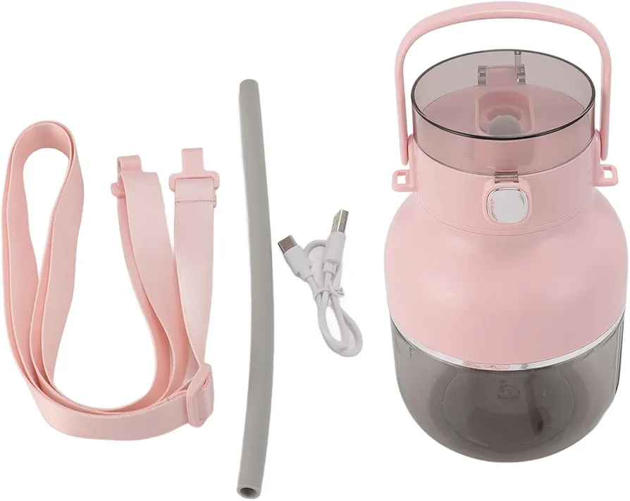 Zerodis Large Capacity Blender Cup, USB Rechargeable, Cordless Convenience, Multi Functional Juicer, Portable and Convenient, Portable Blender Cup, ABS Material, Lithium Battery (Built, Pink