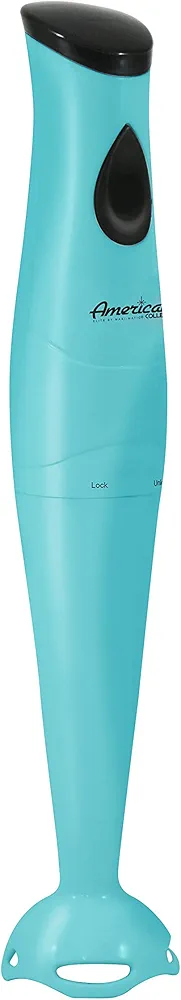 Elite Gourmet EHB-2425BL Aqua Electric Immersion Hand Blender, 150 Watts, For Soups, Sauces, Baby Food, Blue