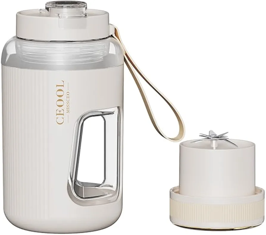 Portable Blender for Protein Shakes, 21oz, USB-C Rechargeable Blender with 10 Blades, Blender for Shakes and Smoothies, Leakproof and Reusable, Suitable for Travel, Home, Office, Gym